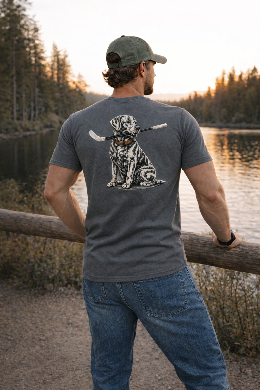 Hockey Stick Dog T-Shirt