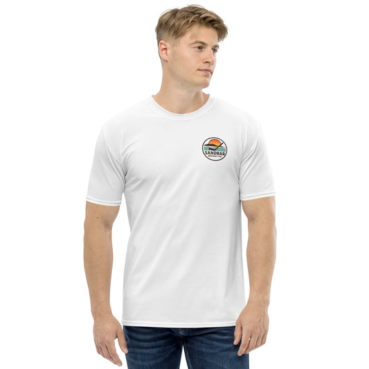 White hockey athletic fit t-shirt front side with small Coastal Hockey chest logo