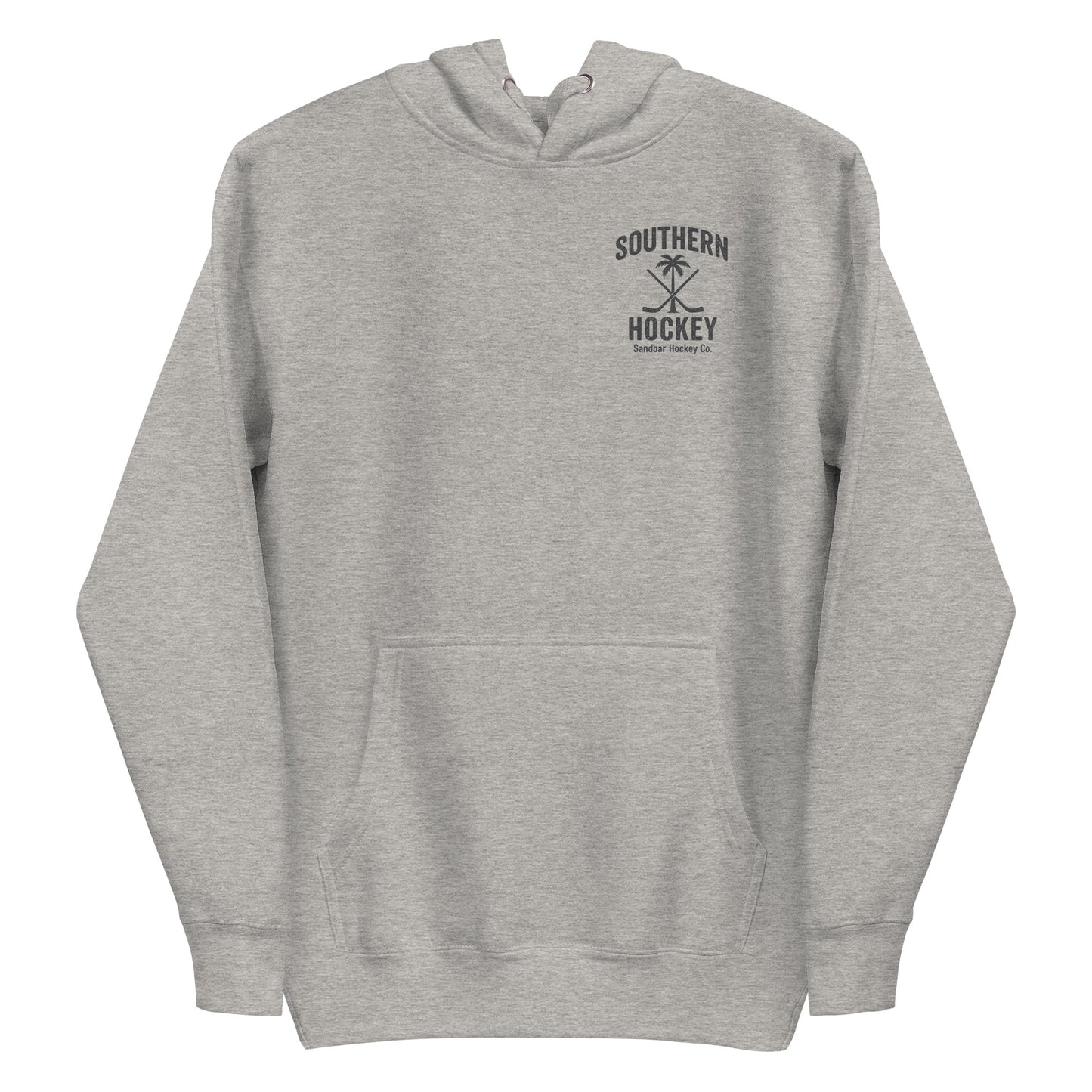Grey Shark Hockey Hoodie Front