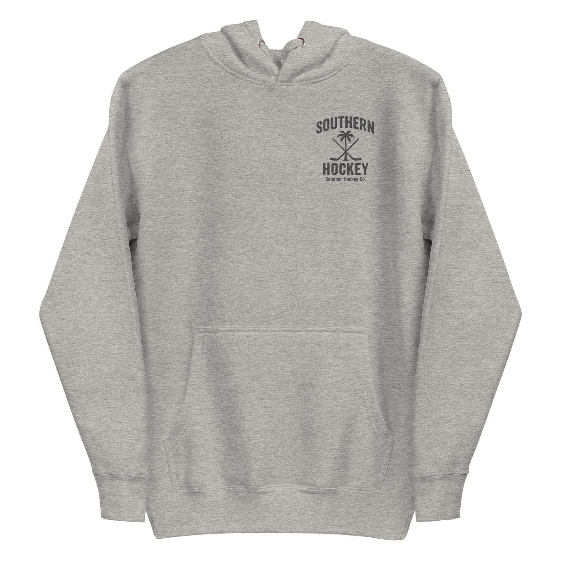 Grey Shark Hockey Hoodie Front