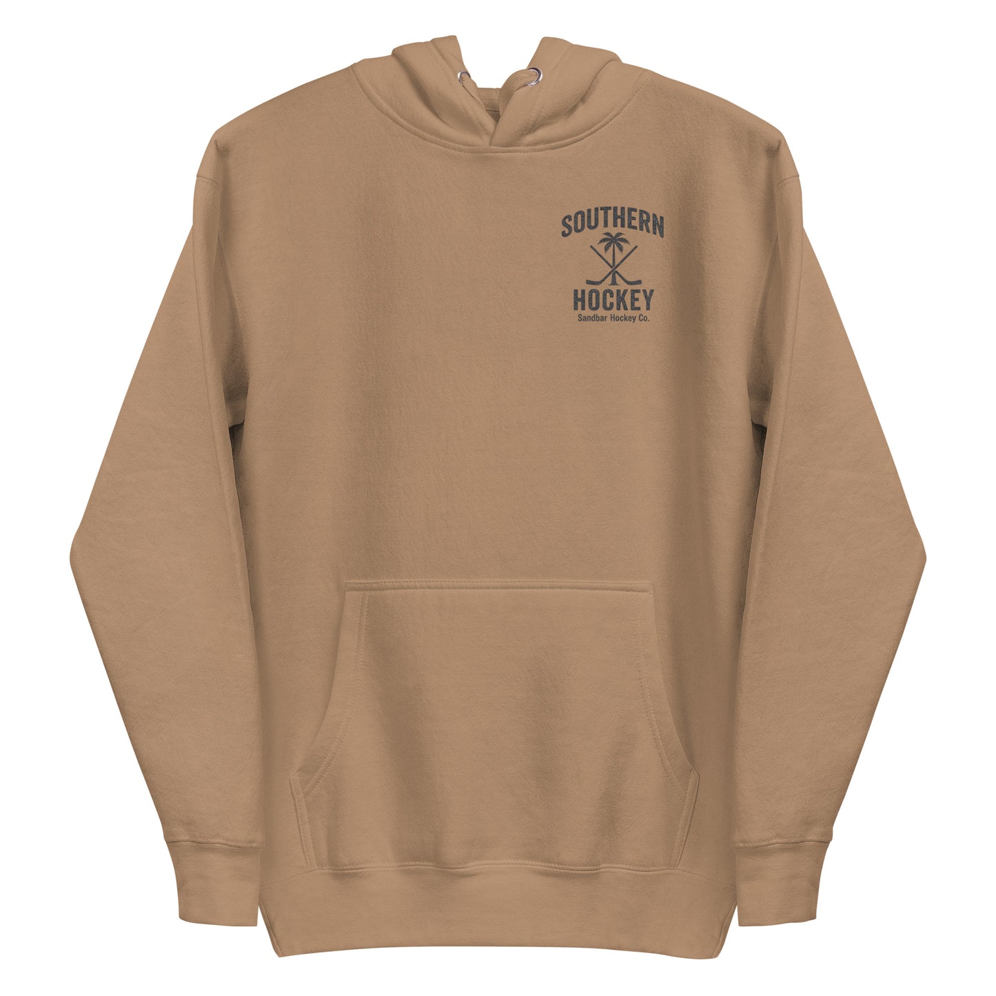 Latte Brown Shark Hockey Hoodie Front