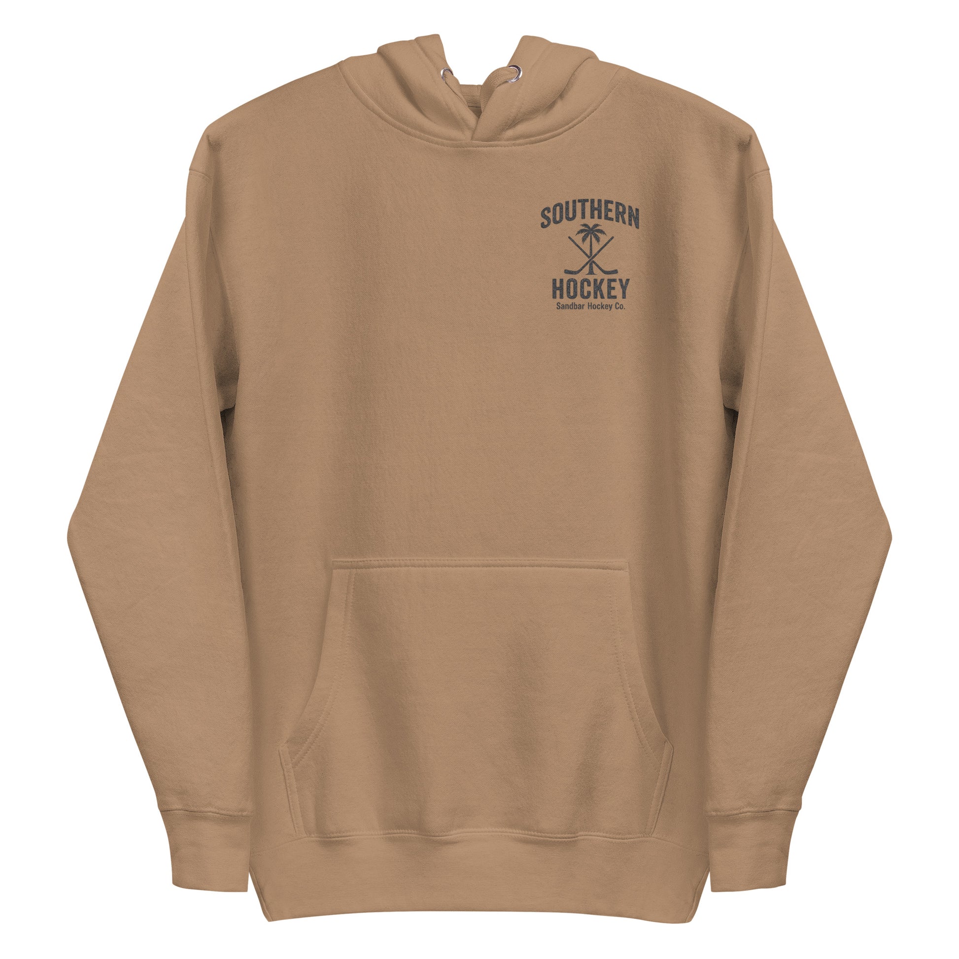 Latte Brown Shark Hockey Hoodie Front