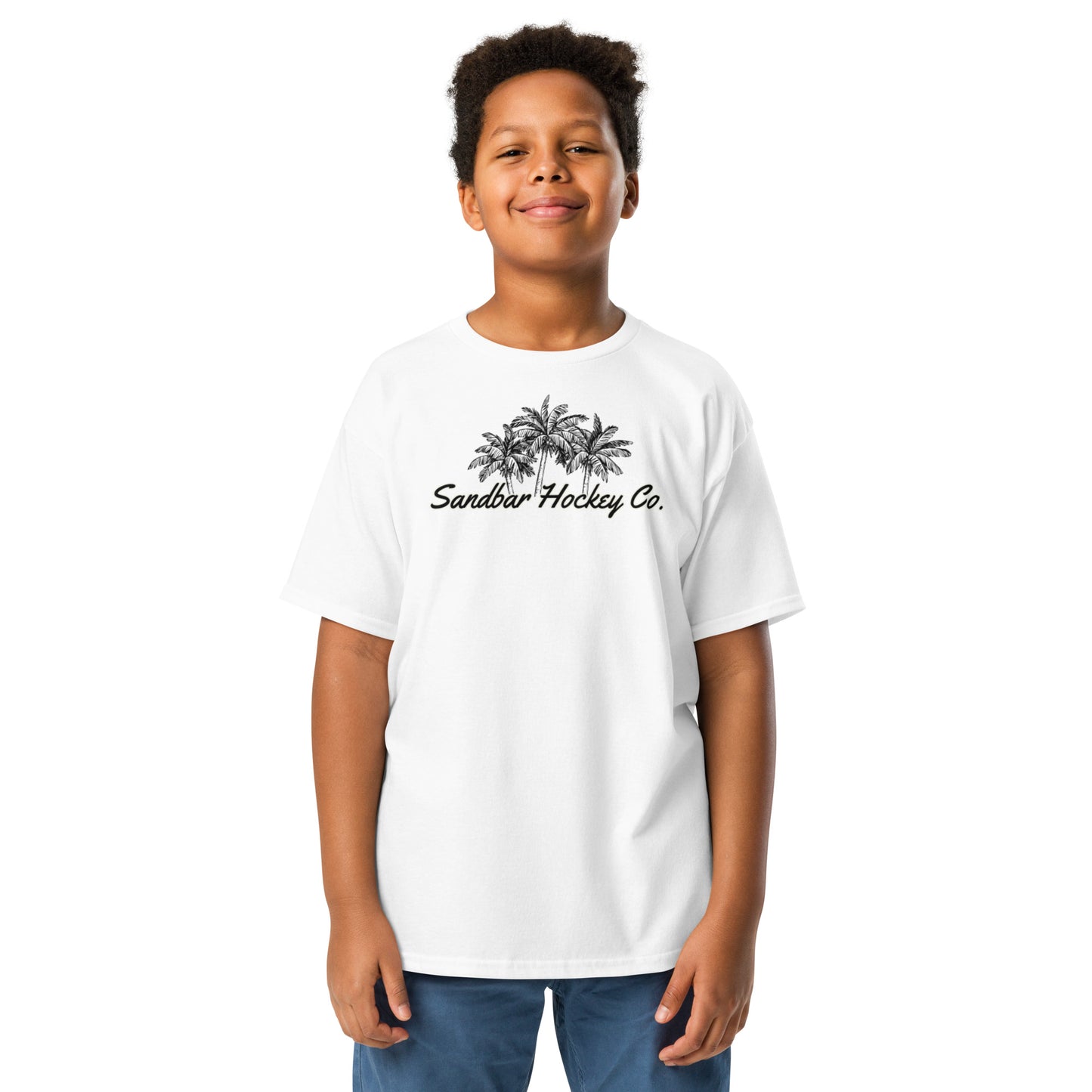 Youth WHite Shark Hockey T-Shirt Front